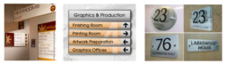 Building Directories, Door ID, Cast Plaques, Room Numbers, Wall Mount & Projection Frames